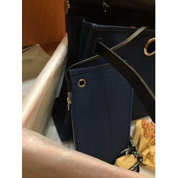 Replica Hermes Navy Blue Black Herbag Zip 31 Bag