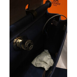 Replica Hermes Navy Blue Black Herbag Zip 31 Bag