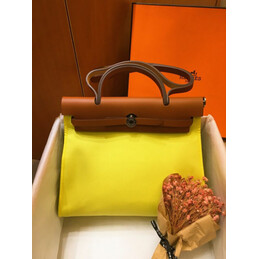 Replica Hermes Yellow Tan Herbag Zip 31 Bag