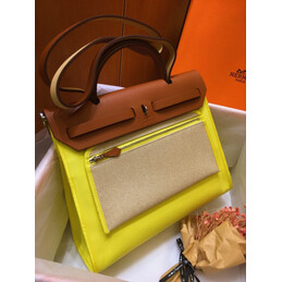 Replica Hermes Yellow Tan Herbag Zip 31 Bag