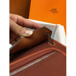 Replica Hermes Burgundy Brown Herbag Zip 31 Bag