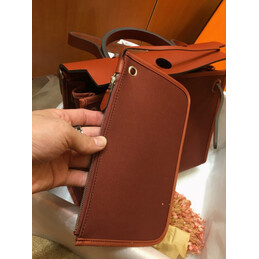 Replica Hermes Burgundy Brown Herbag Zip 31 Bag
