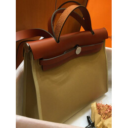 Replica Hermes Olive Green Burgundy Herbag Zip 31 Gold Hardware Bag