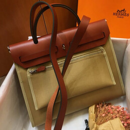 Replica Hermes Olive Green Burgundy Herbag Zip 31 Gold Hardware Bag