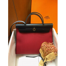 Replica Hermes Red Black Herbag Zip 31 Bag