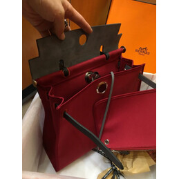 Replica Hermes Red Black Herbag Zip 31 Bag