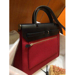 Replica Hermes Red Black Herbag Zip 31 Bag