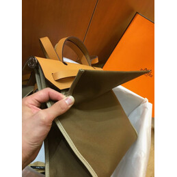Replica Hermes Dark Olive Green Tan Herbag Zip 31 Bag