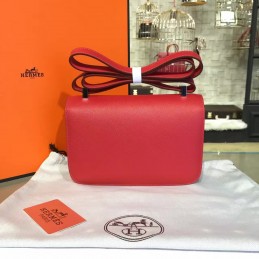 Replica Hermes Red Constance 24 Palladium Hardware Bag