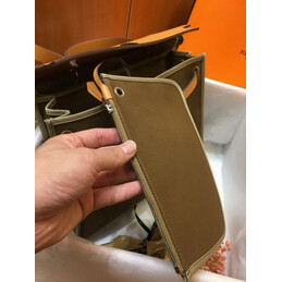 Replica Hermes Dark Olive Green Tan Herbag Zip 31 Bag