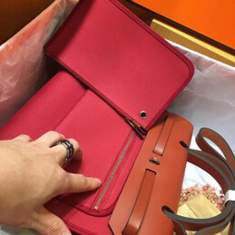 Replica Hermes Red Burgundy Herbag Zip 31 Bag