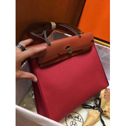 Replica Hermes Red Burgundy Herbag Zip 31 Bag