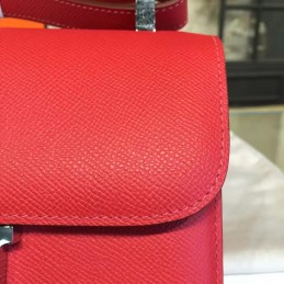 Replica Hermes Red Constance 24 Palladium Hardware Bag