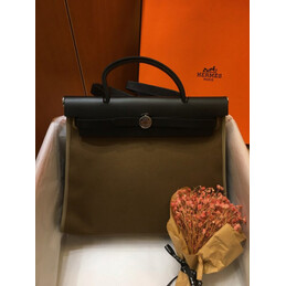 Replica Hermes Olive Green Black Herbag Zip 31 Bag