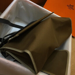 Replica Hermes Olive Green Black Herbag Zip 31 Bag