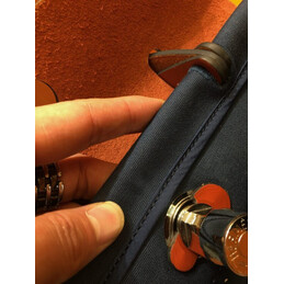 Replica Hermes Navy Blue Tan Herbag Zip 31 Bag