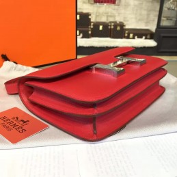 Replica Hermes Red Constance 24 Palladium Hardware Bag