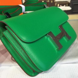 Replica Hermes Green Constance 24 Palladium Hardware Bag