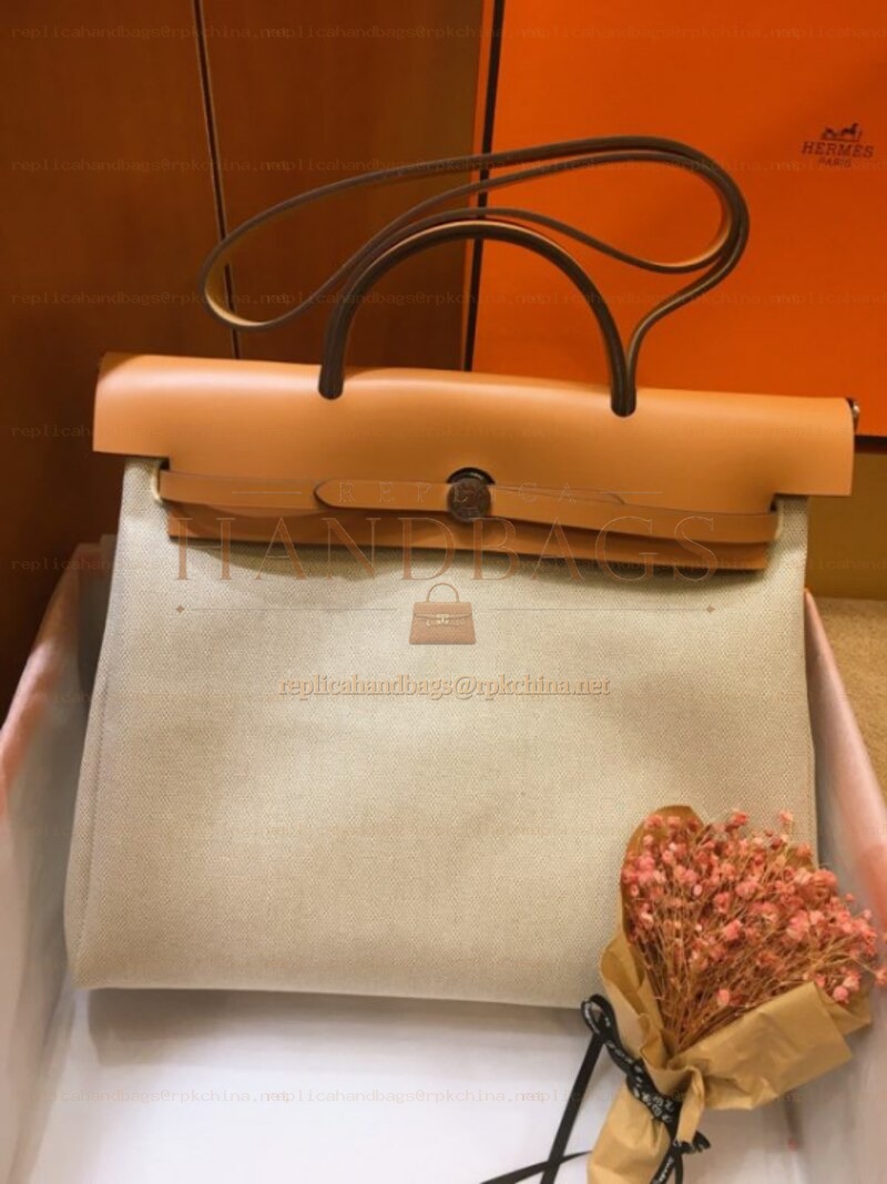 Replica Hermes Beige Tan Herbag Zip 39 Bag