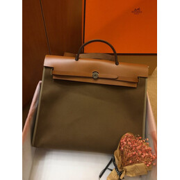 Replica Hermes Olive Green Tan Herbag Zip 39 Bag