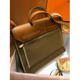 Replica Hermes Olive Green Tan Herbag Zip 39 Bag
