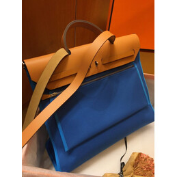 Replica Hermes Blue Tan Herbag Zip 39 Bag