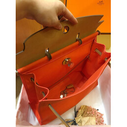 Replica Hermes Red Tan Herbag Zip 39 Bag