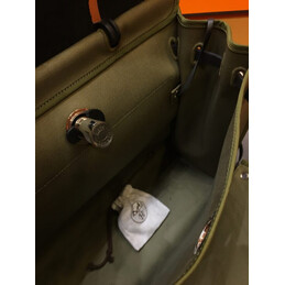 Replica Hermes Olive Green Black Herbag Zip 39 Bag