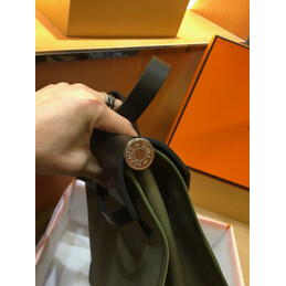 Replica Hermes Olive Green Black Herbag Zip 39 Bag