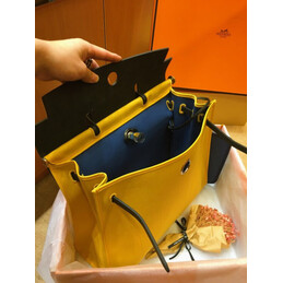 Replica Hermes Yellow Black Herbag Zip 39 Bag