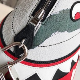 Replica Hermes White Multicolor Character Print Bolide 45 Bag