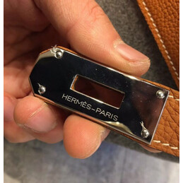 Replica Hermes Gray Felt Tan Leather Birkin 40 Bag