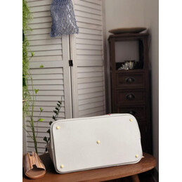 Replica Hermes White Baseball Stitch Bolide 45 Bag