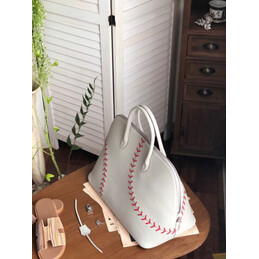 Replica Hermes White Baseball Stitch Bolide 45 Bag