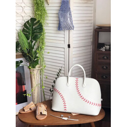 Replica Hermes White Baseball Stitch Bolide 45 Bag