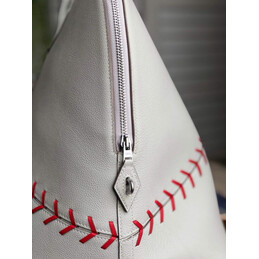 Replica Hermes White Baseball Stitch Bolide 45 Bag