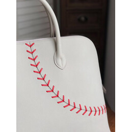 Replica Hermes White Baseball Stitch Bolide 45 Bag
