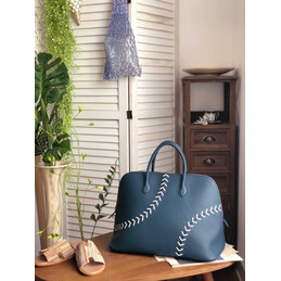 Replica Hermes Navy Blue Baseball Stitch Bolide 45 Bag