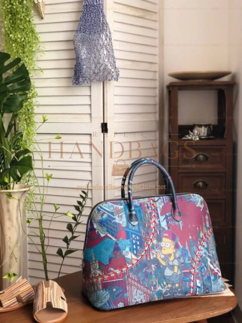 Replica Hermes Multicolor Print Bolide 45 Bag