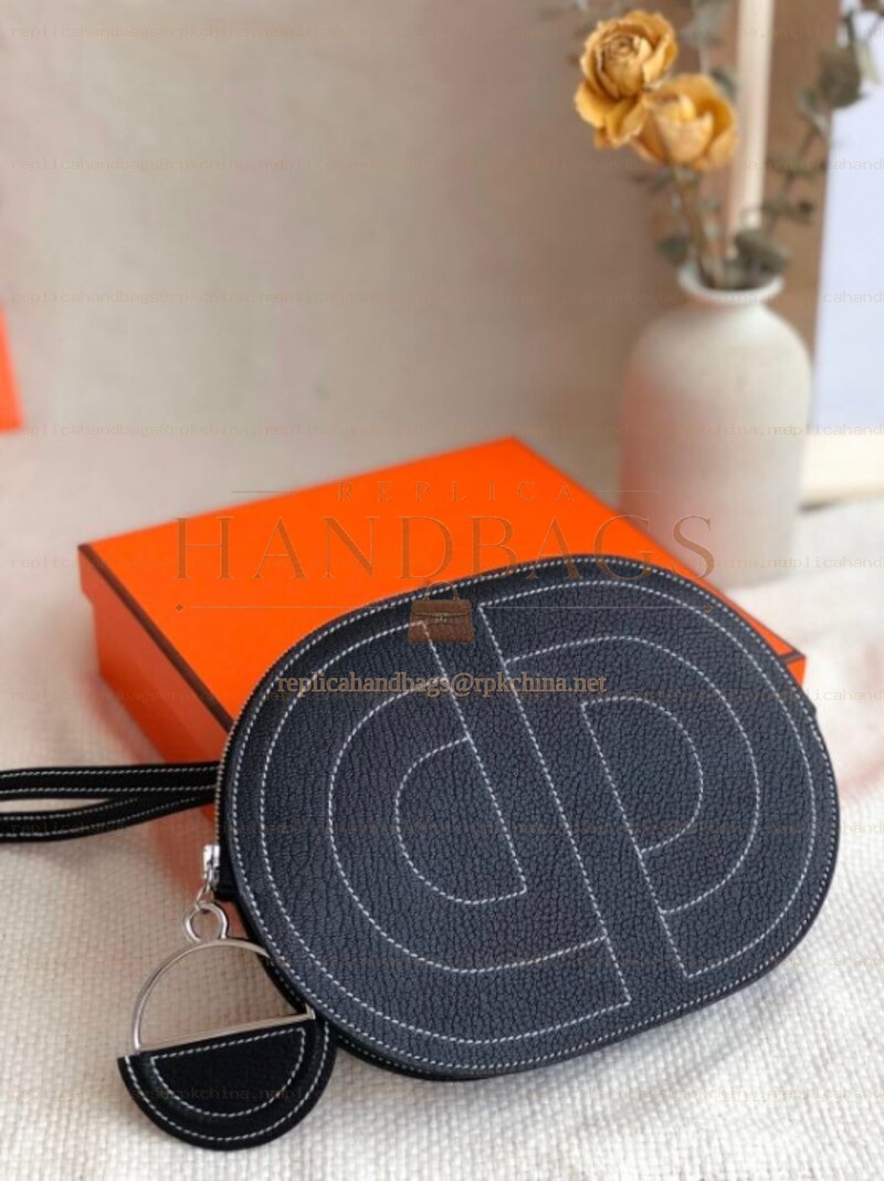 Replica Hermes Black In The Loop To Go Pouch
