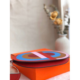 Replica Hermes Pink Red Multicolor In The Loop To Go Pouch