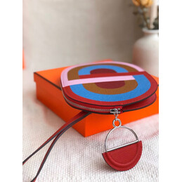 Replica Hermes Pink Red Multicolor In The Loop To Go Pouch