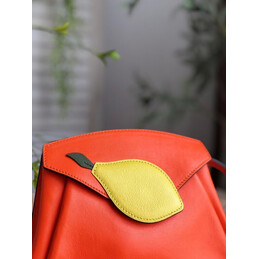 Replica Hermes Orange Lemon Charm Hermail Tutti Frutti Pouch