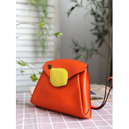 Replica Hermes Orange Lemon Charm Hermail Tutti Frutti Pouch