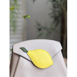 Replica Hermes White Lemon Charm Hermail Tutti Frutti Pouch