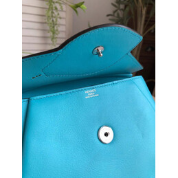 Replica Hermes Turquoise Lemon Charm Hermail Tutti Frutti Pouch