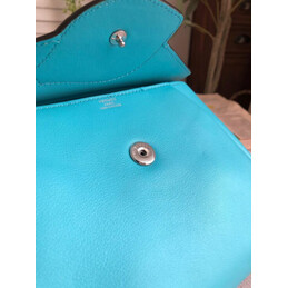 Replica Hermes Turquoise Lemon Charm Hermail Tutti Frutti Pouch