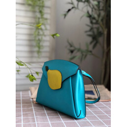 Replica Hermes Turquoise Lemon Charm Hermail Tutti Frutti Pouch