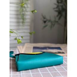 Replica Hermes Teal Lemon Charm Hermail Tutti Frutti Pouch