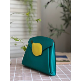 Replica Hermes Teal Lemon Charm Hermail Tutti Frutti Pouch